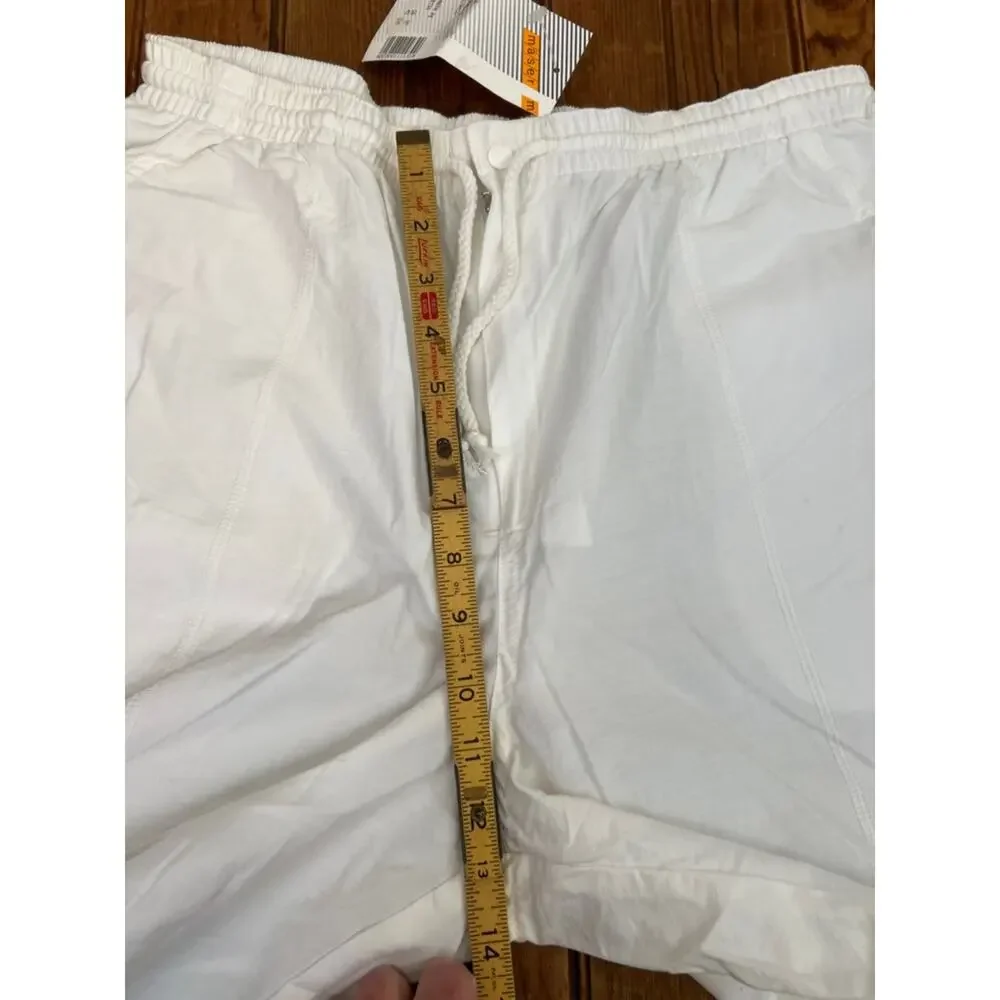 Men’s vintage 80s athletic gym shorts, cotton, high waisted white tennis new NWT